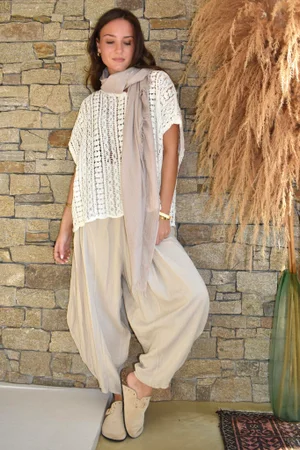 Destino Crochet Tank Top White